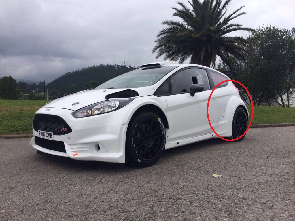 Takalokasuoja Fiesta mk7 R5 kuljettajanpuoli